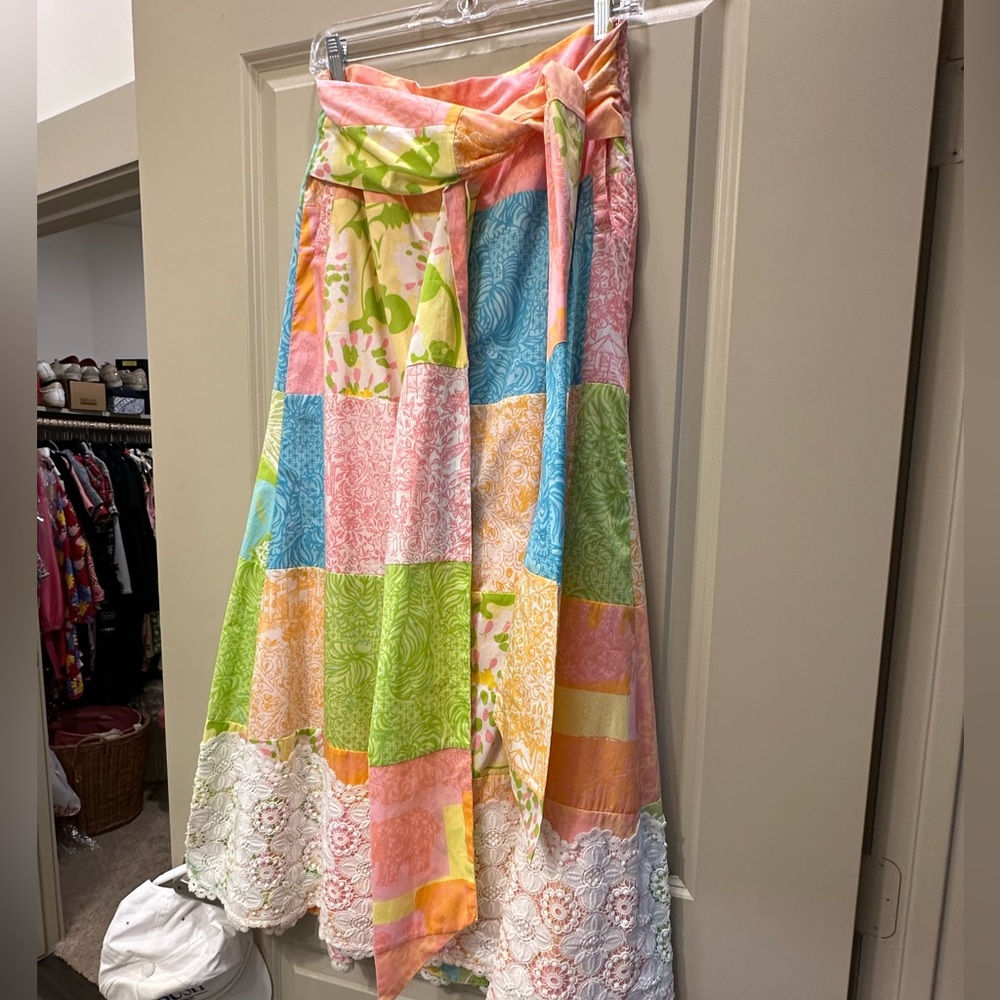 Lilly Pulitzer Jubilee Patch Maxi Skirt